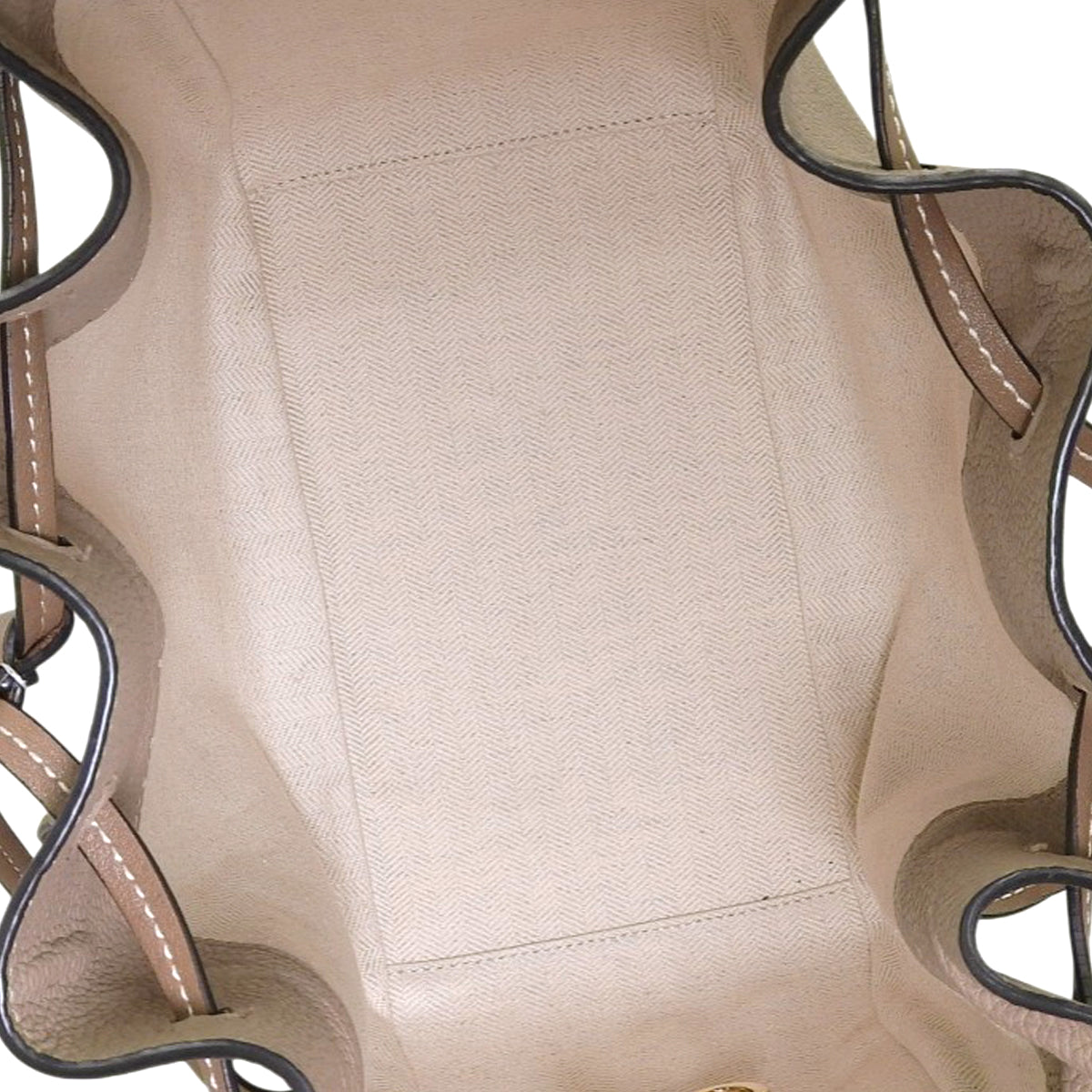 Hammock Drawstring Small Calfskin Beige Brown A538V07X15