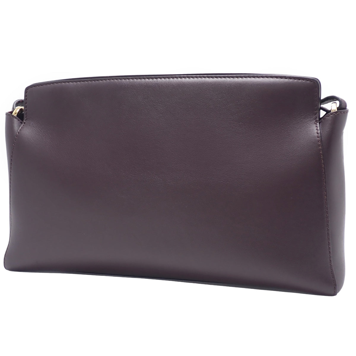 Dark purple leather shoulder bag, shoulder or crossbody