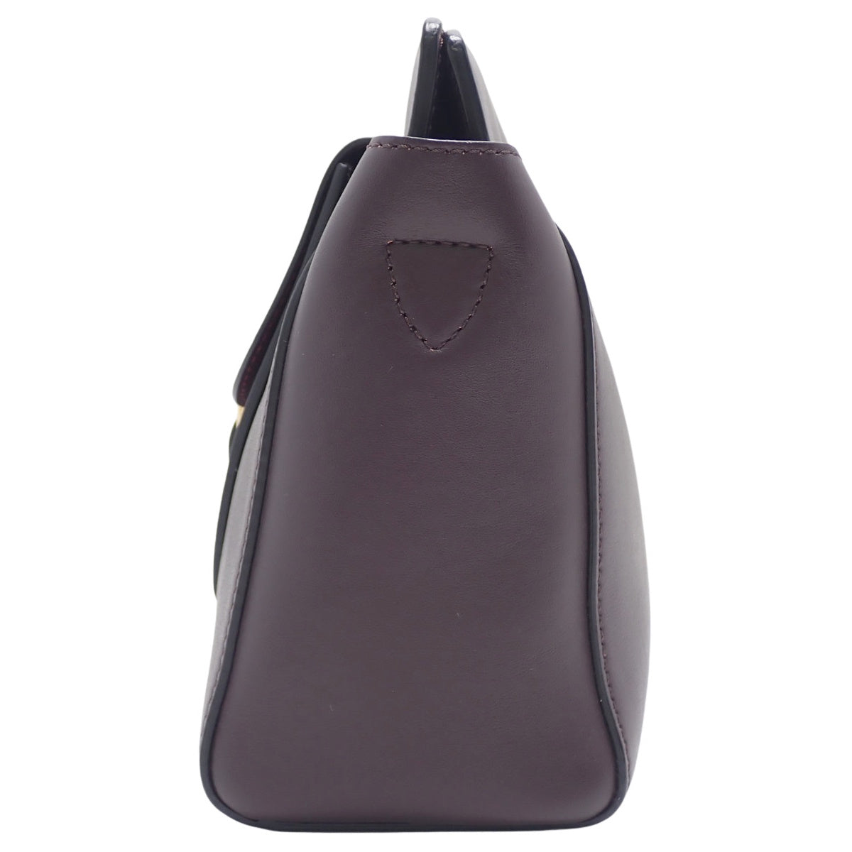 Shoulder bag, leather, dark purple, for shoulder or cross-body wear