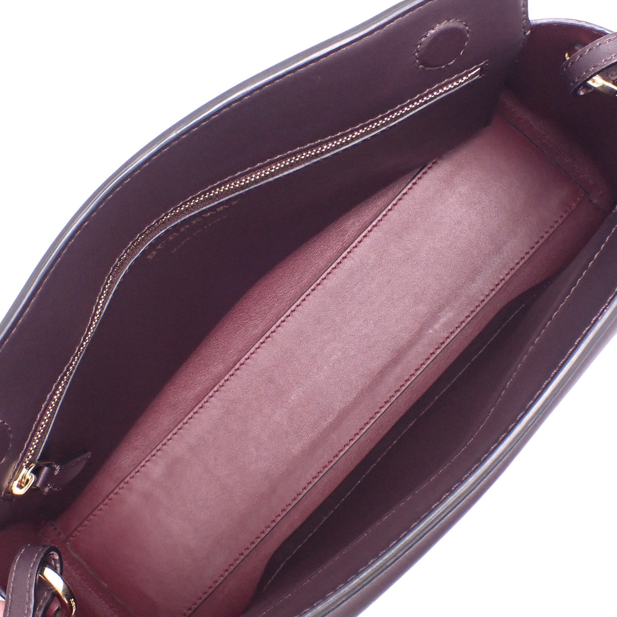 Shoulder bag, leather, dark purple, for shoulder or cross-body wear