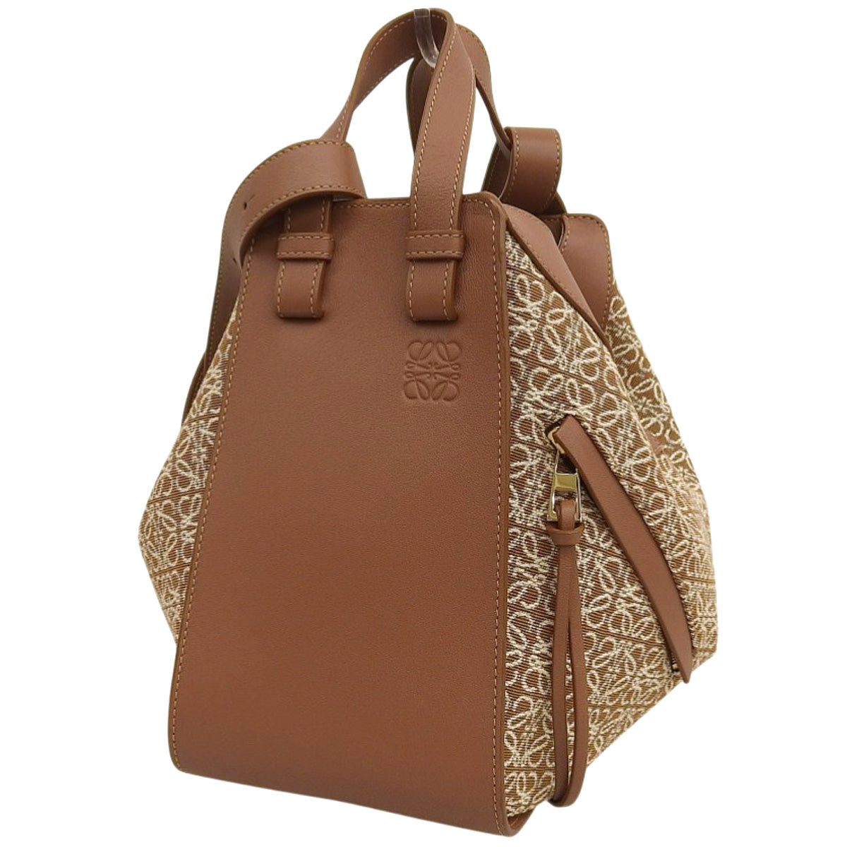 ハンモックバッグ スモール カーフ ジャガード タン A538S35X43 2713 アナグラム