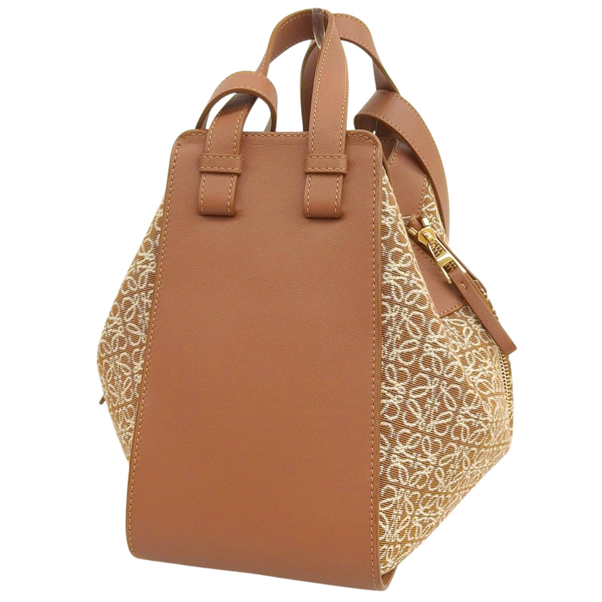 ハンモックバッグ スモール カーフ ジャガード タン A538S35X43 2713 アナグラム