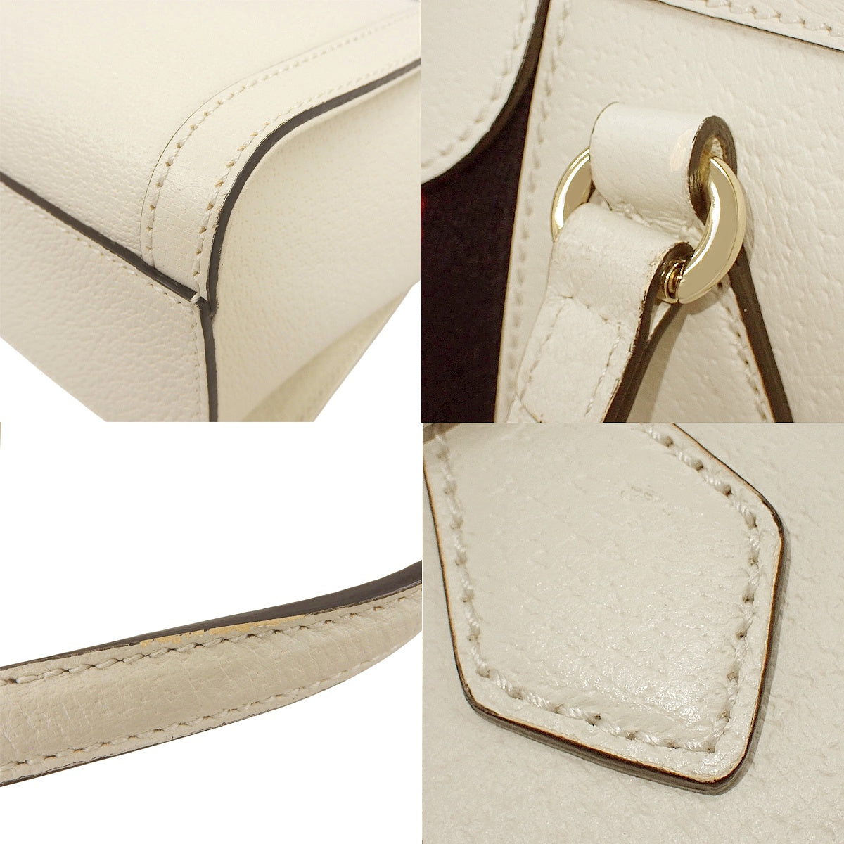 Ophidia GG 小号手提包 皮革 象牙红 海军蓝 547551