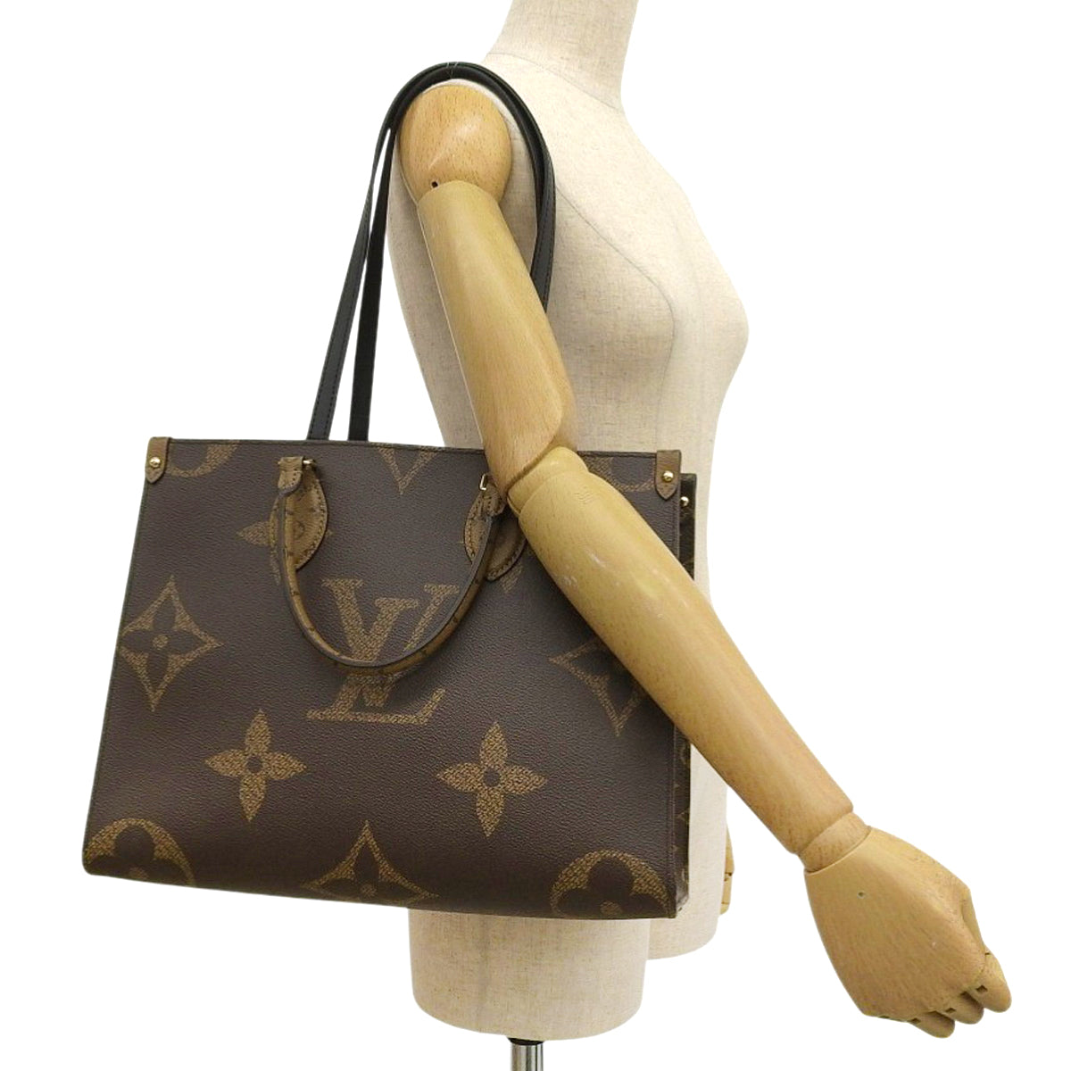 モノグラム・ジャイアント オンザゴーMM モノグラムキャンバス モノグラム・リバース キャンバス ブラウン キャメル M45321