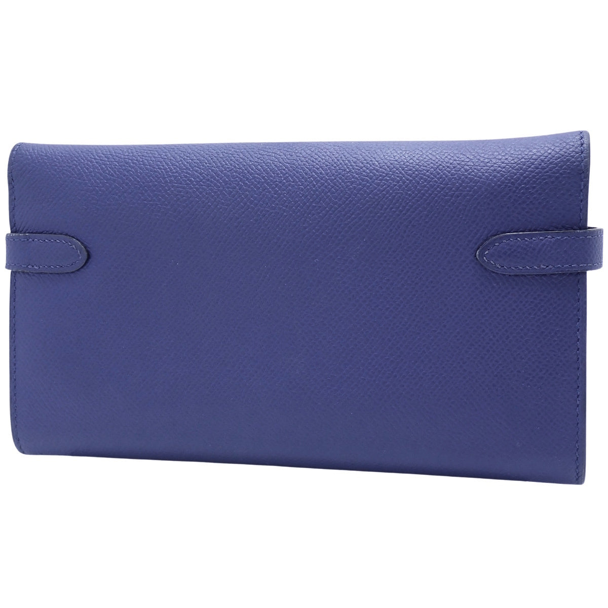 Kelly Wallet Long, Epsom Leather, Blue Electric, Silver Hardware