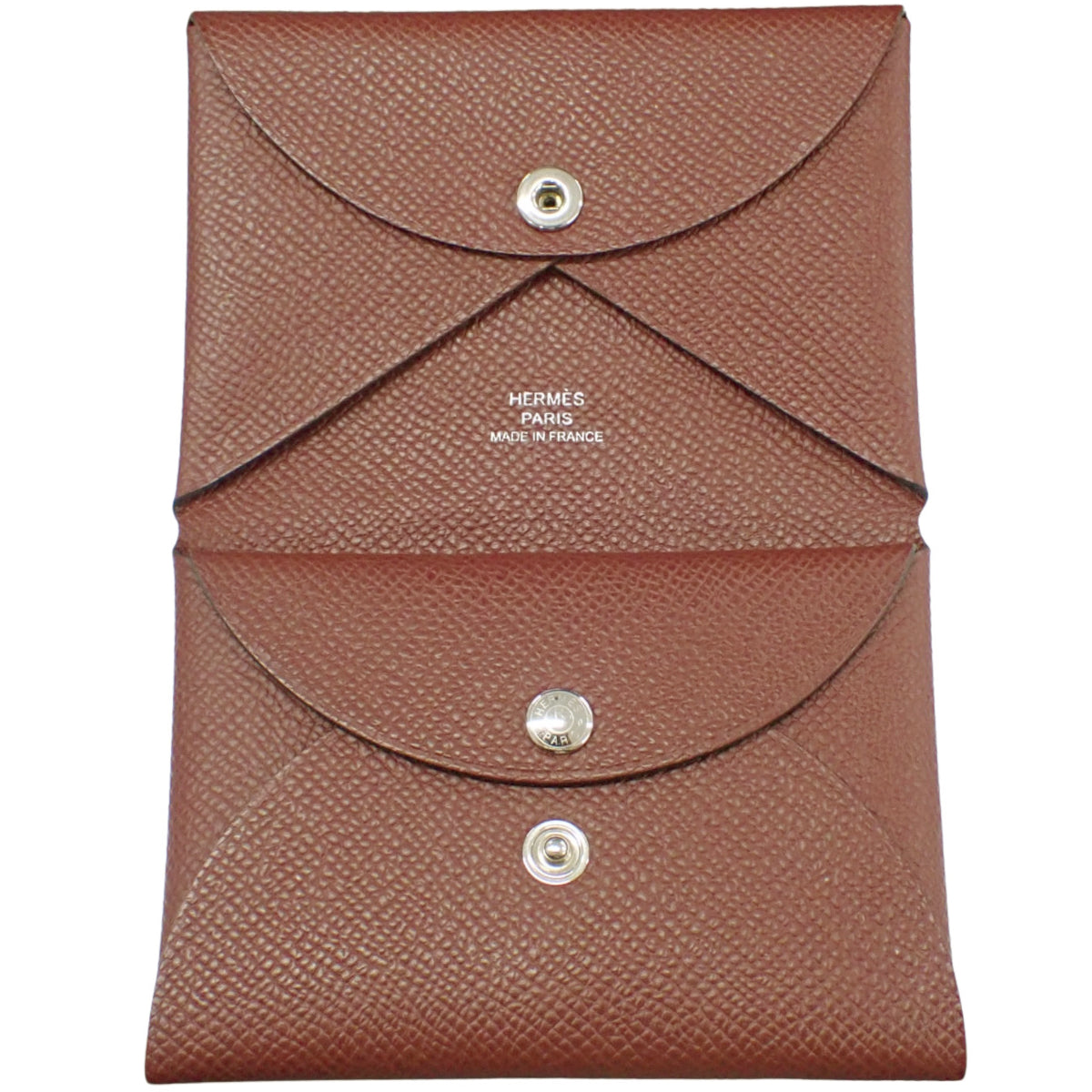 Calvi Duo Veau Epsom Rouge Ash Silver Hardware B stamp