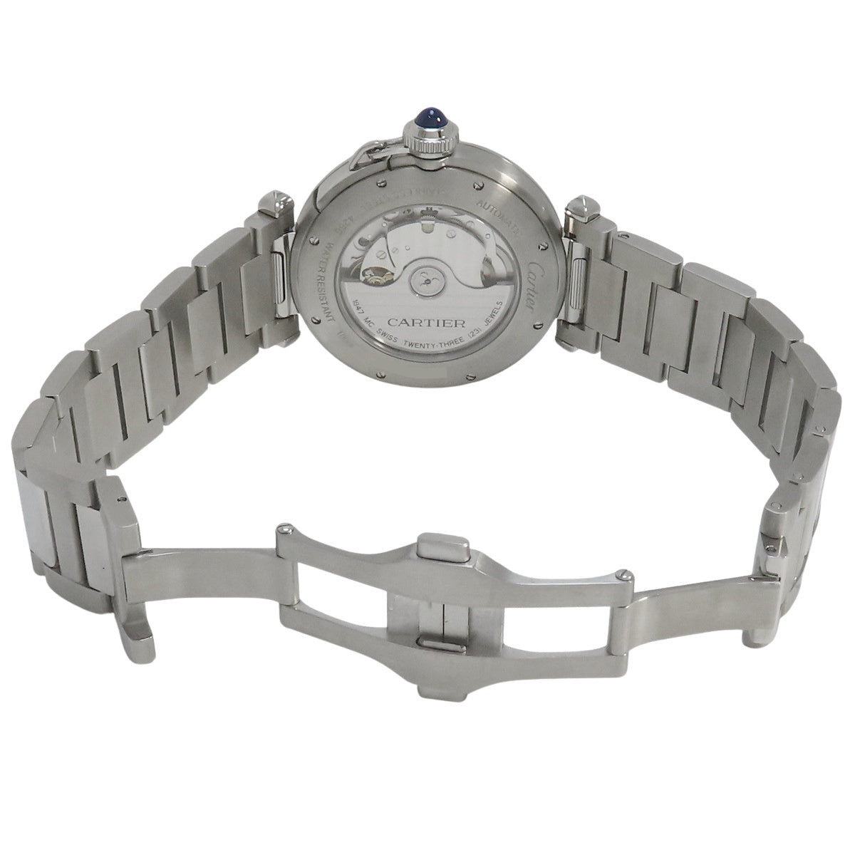 Pasha de Cartier 41 WSPA0038 SS Peacock Blue Automatic Men's