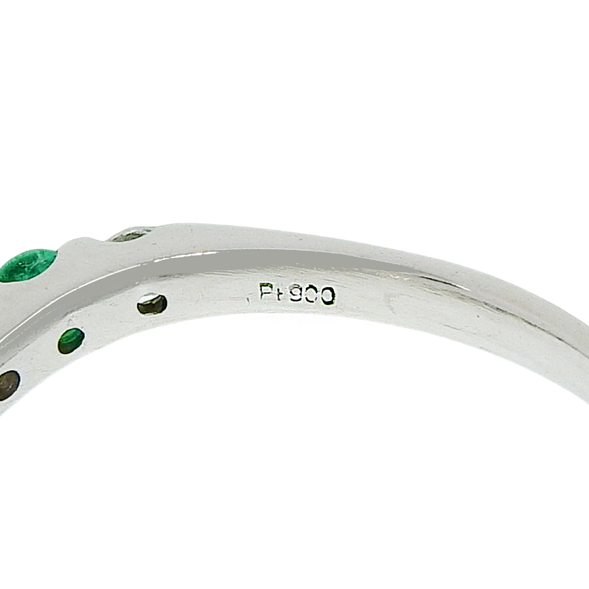 エメラルド ダイヤモンド リング E0.21/D0.25 プラチナ Pt900 12.5(52.5)号 2.0g