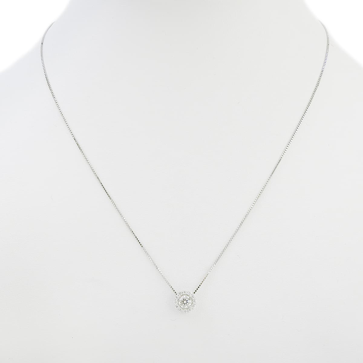 ダイヤモンドネックレス D0.380,0.15 プラチナ Pt900 プラチナ Pt850 3.7g
