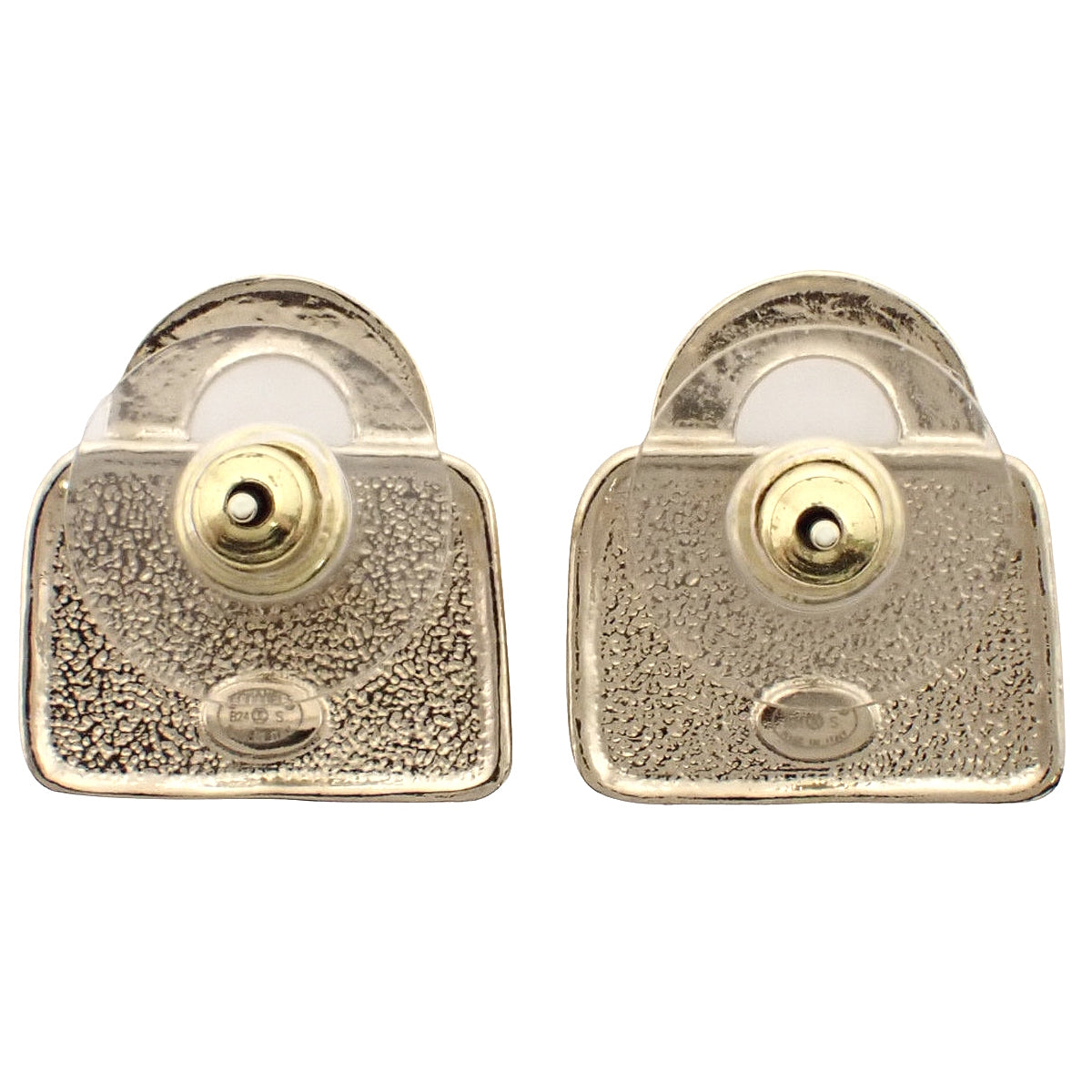 ココマーク ラインストーン バッグモチーフ ピアス メタル(GP)