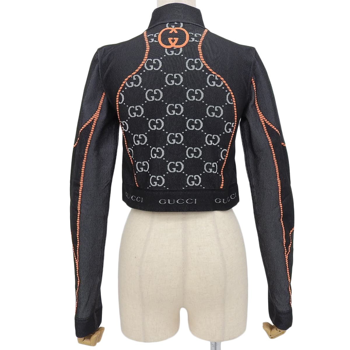 GGジャガード クロップド ハーフジップ M