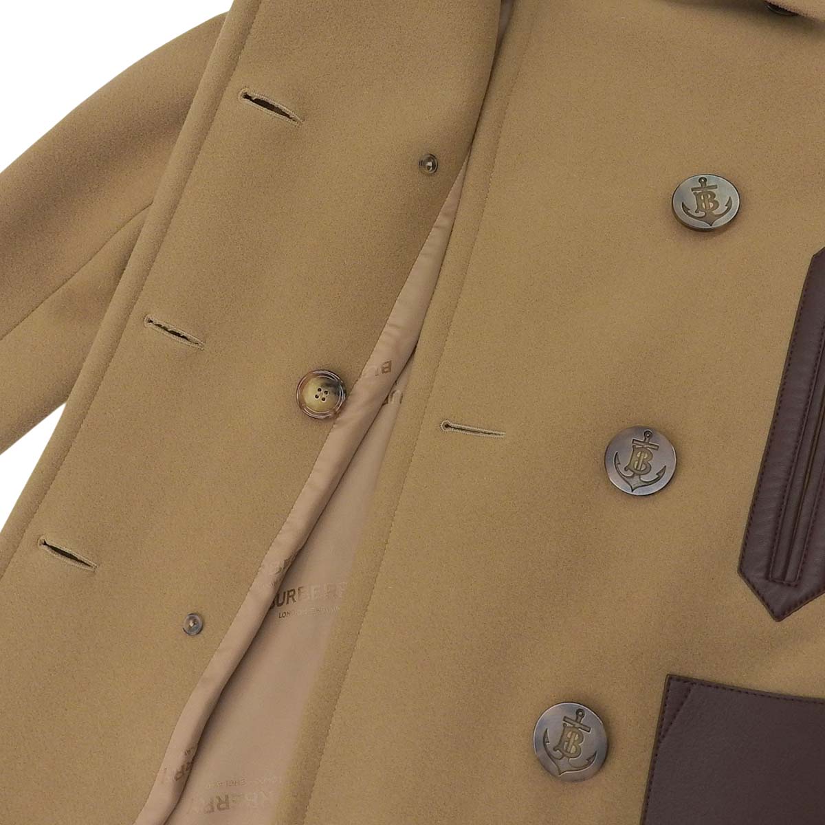 海军风纽扣双排扣大衣,40码