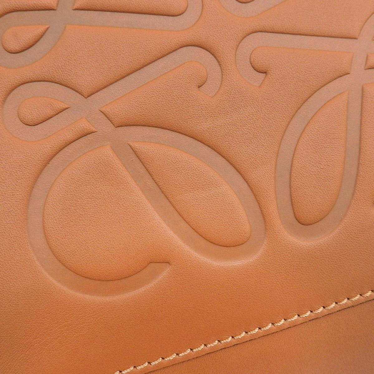 Anagram Shopper Tote Bag in Brown and Black Calfskin