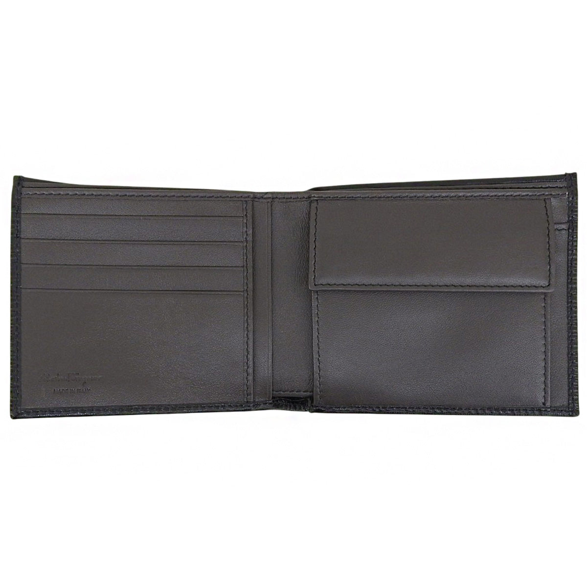 Gancini Bi-fold Wallet Calf Black/Rain 66A065 733323