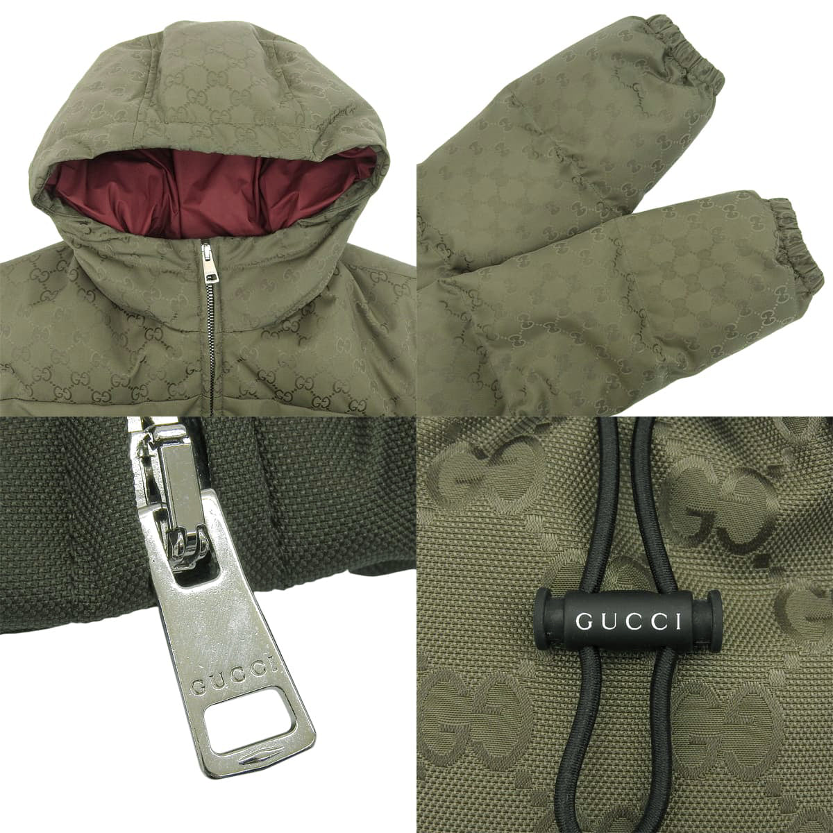 GG pattern down jacket size 48