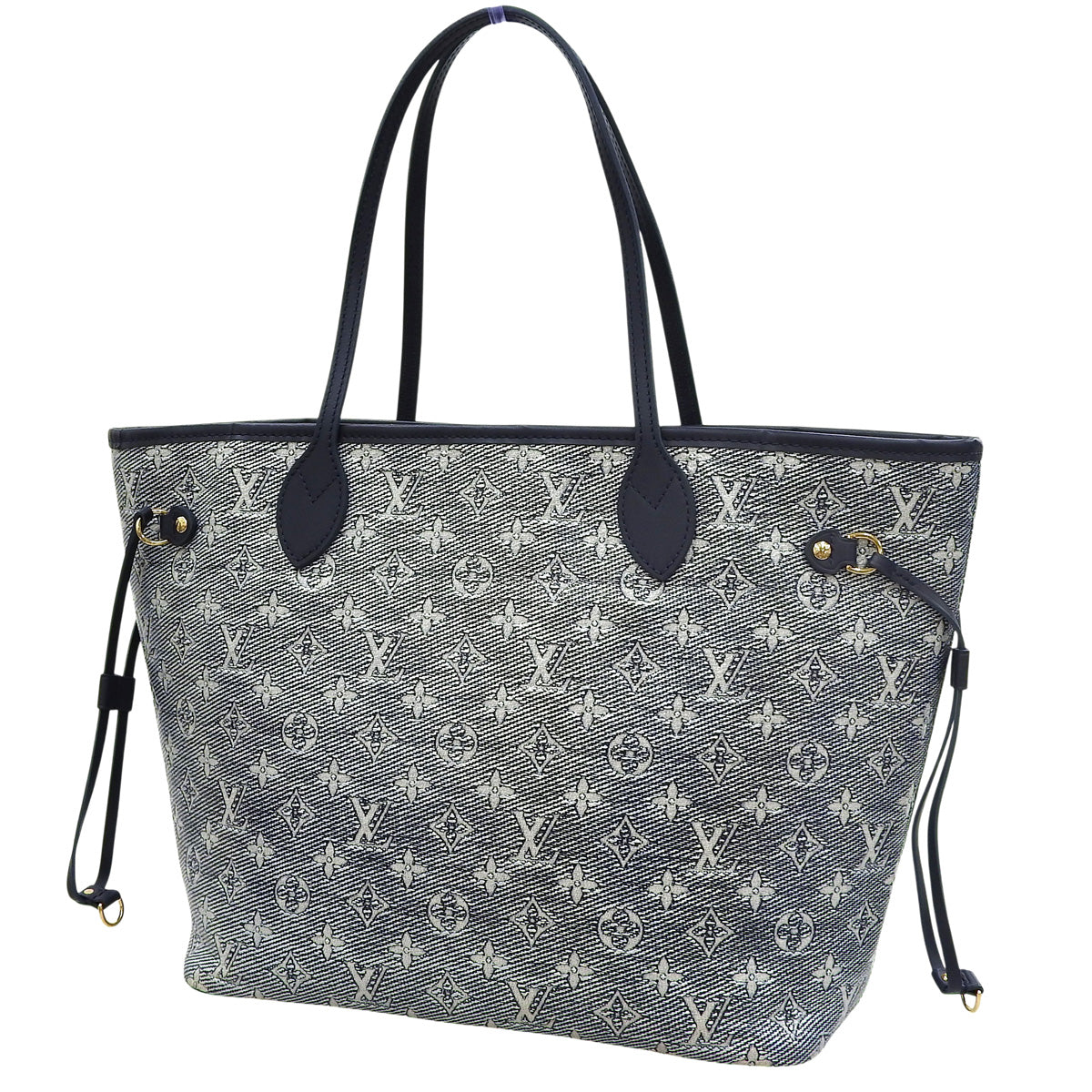 モノグラム・ラミネーテッド ネヴァーフルMM モノグラムラミネーテッドジャガード ホワイト ネイビー M22921