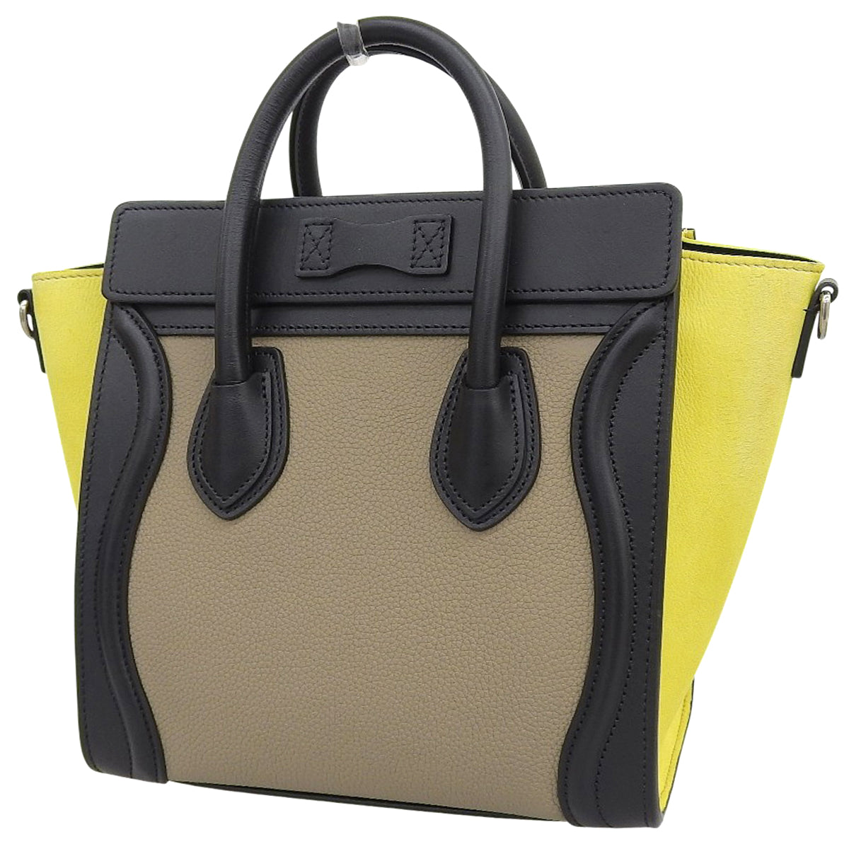 ラゲージ ナノショッパー カーフ スウェード ブラック イエロー ベージュ