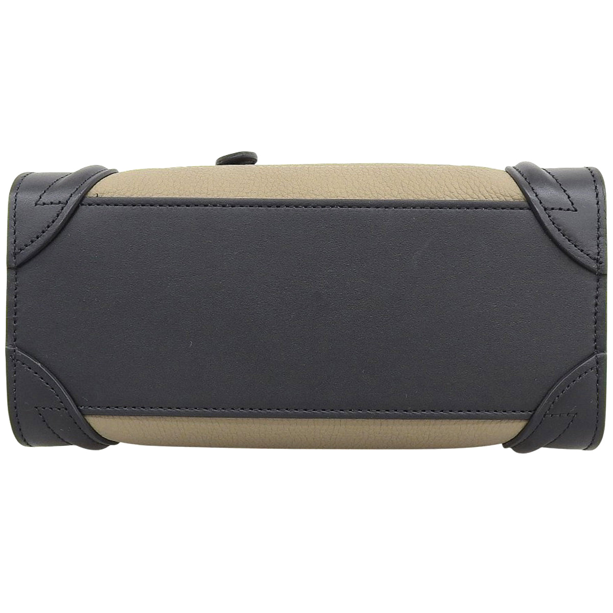 Luggage Nano Shopper Calfskin Suede Black Yellow Beige