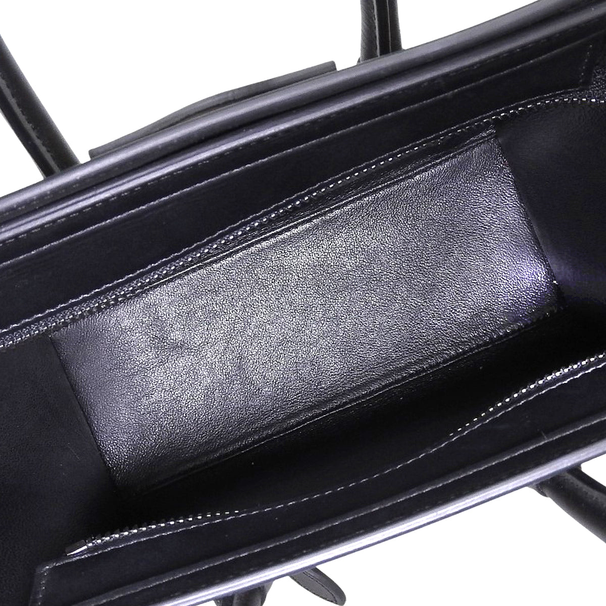 Luggage Nano Shopper Calfskin Suede Black Yellow Beige