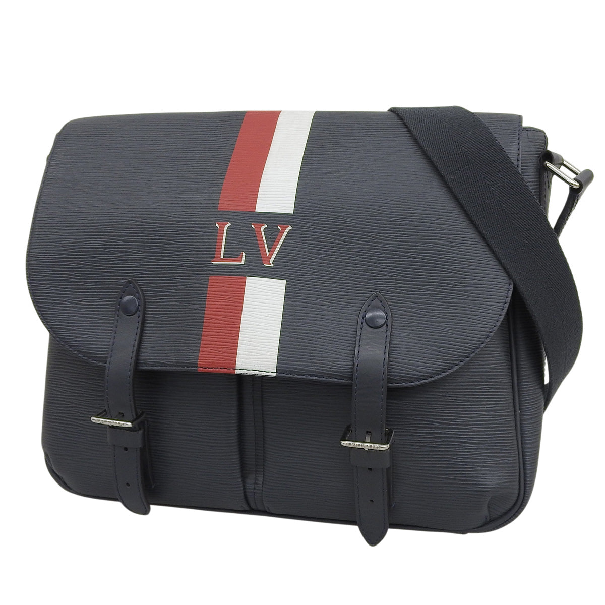 エピ クリストファー・メッセンジャー エピレザー ネイビー ホワイト レッド