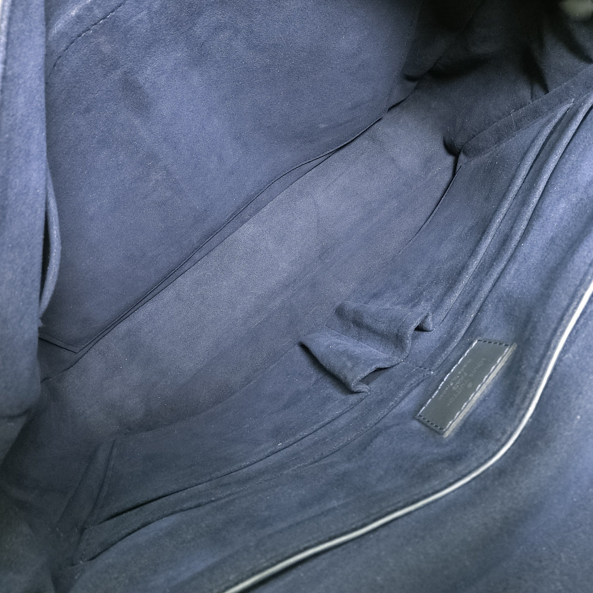 Epi Christopher Messenger bag in Epi leather, navy, white, and red