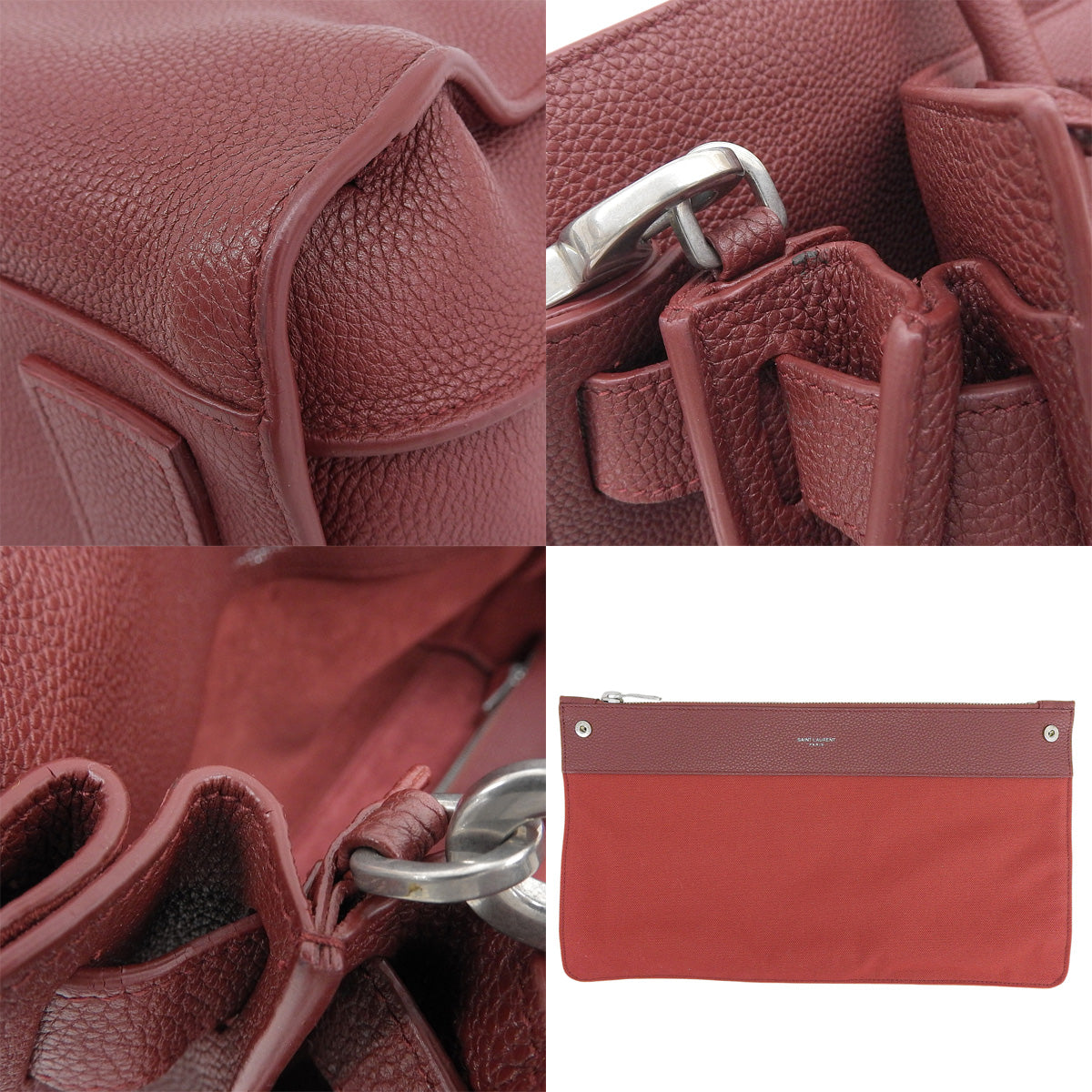 Sac de Jour 中号皮革波尔多色 464959