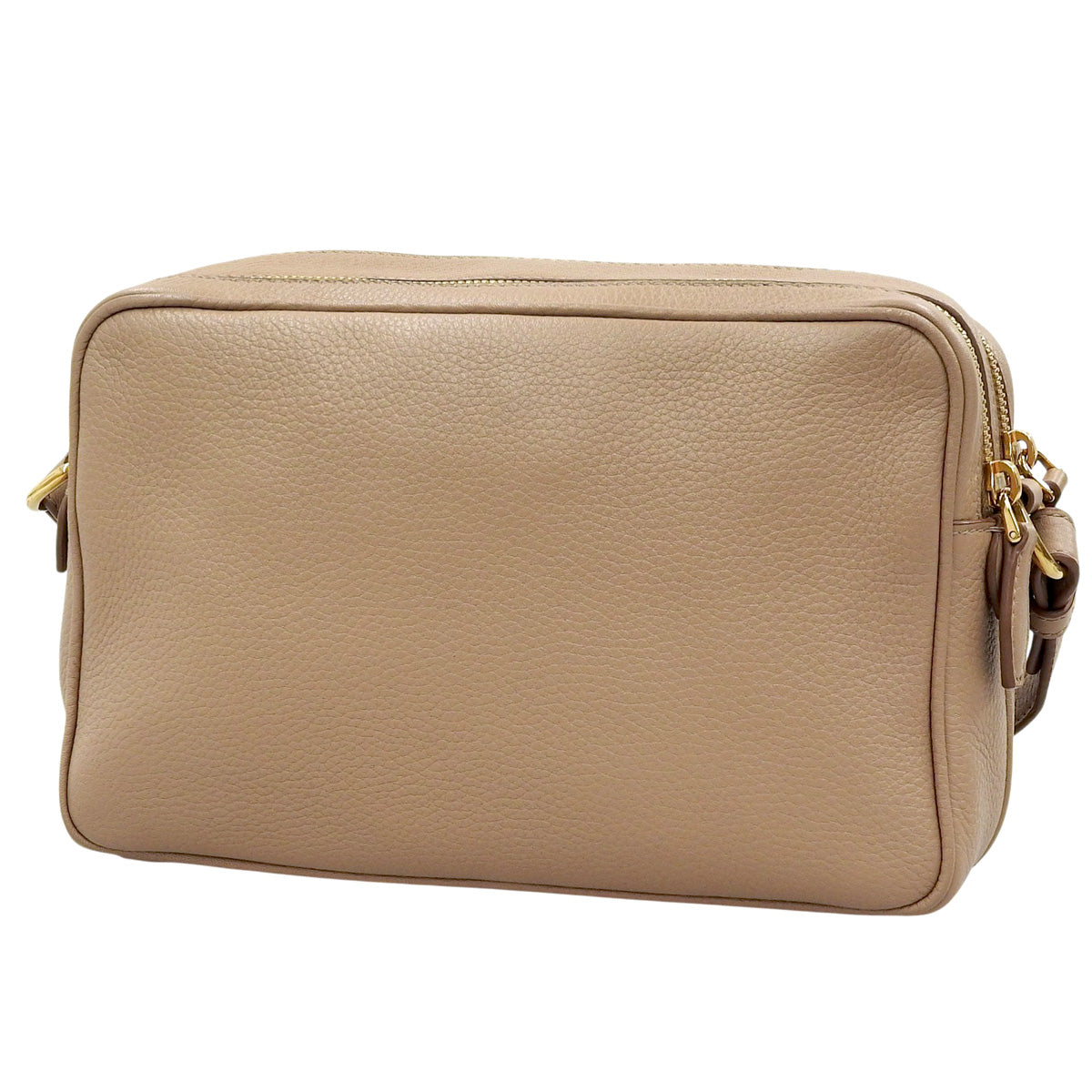 Beige leather shoulder bag 1BH079