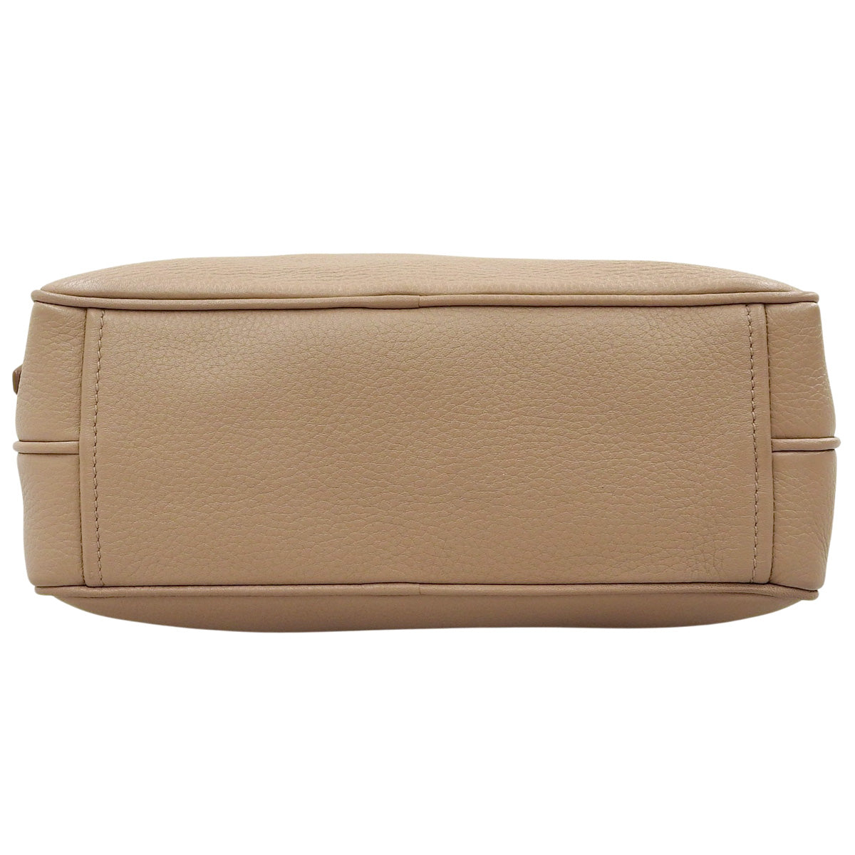 Beige leather shoulder bag 1BH079