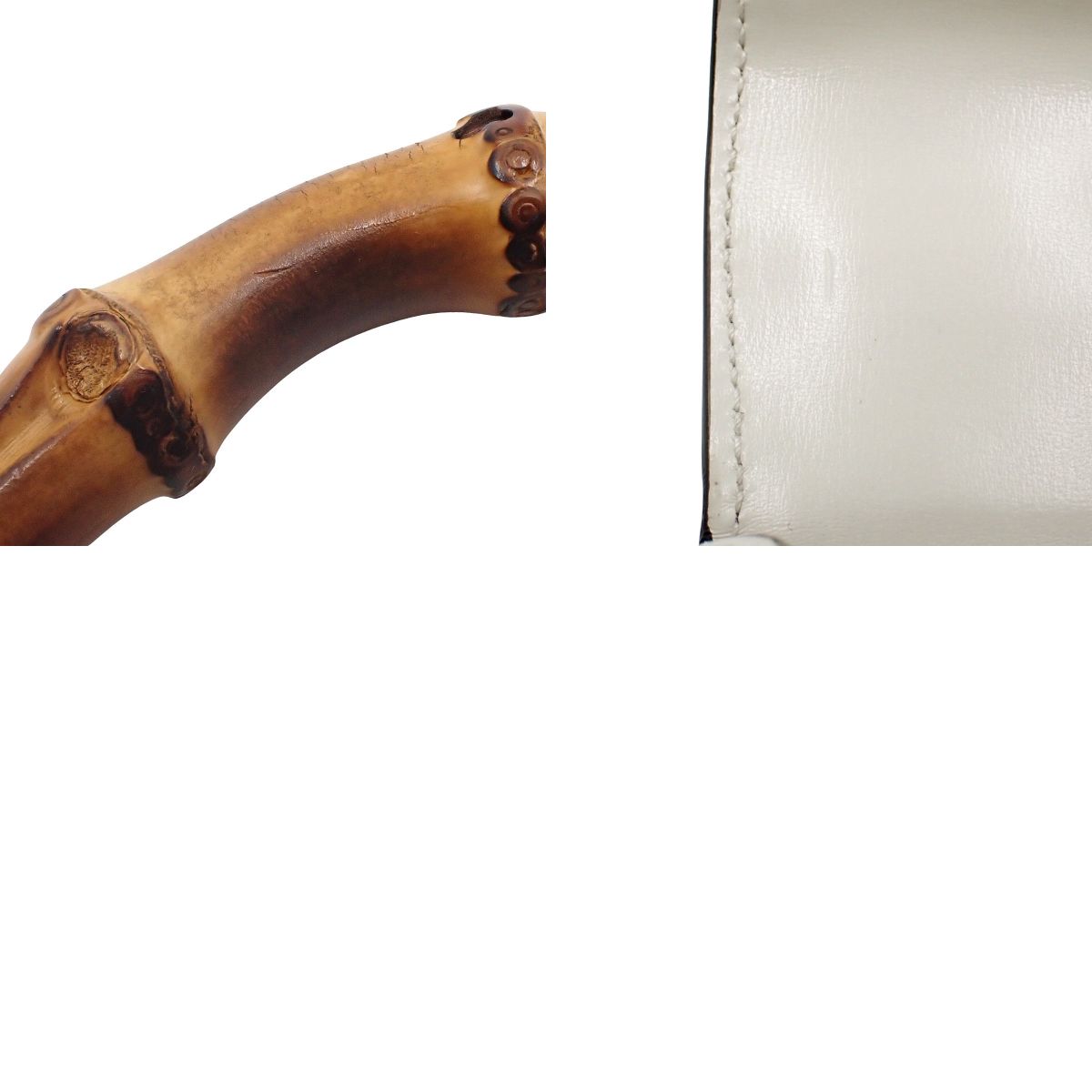 竹节2WAY包 小牛皮 白色