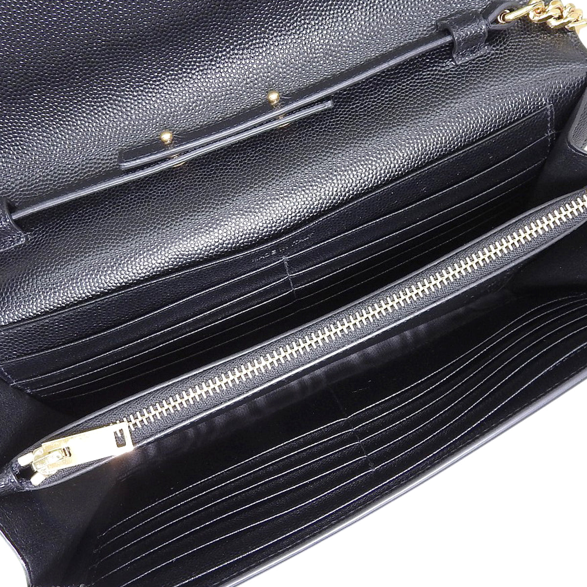 チェーンウォレット レザー ブラック 447933