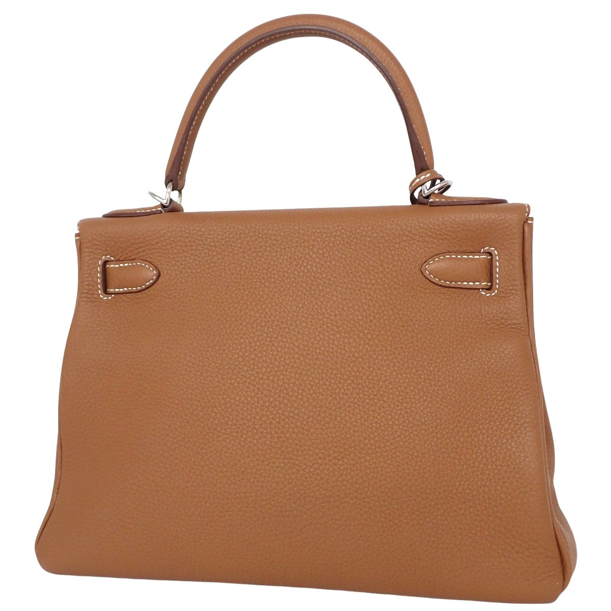 Kelly 28 (inside stitching) Togo Gold with Silver Hardware, A Stamp