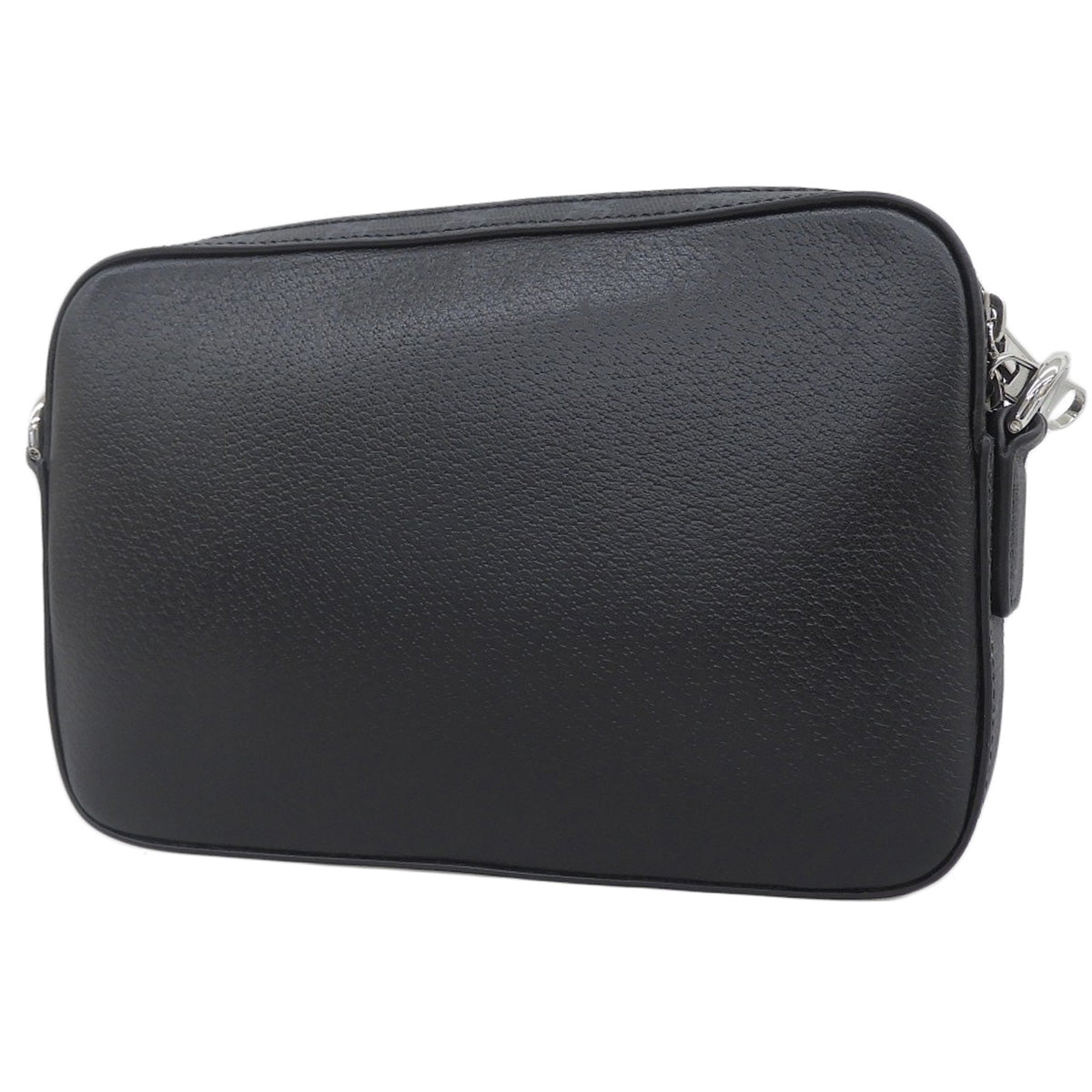 GG Supreme Crossbody Bag Leather Black Gray 795465