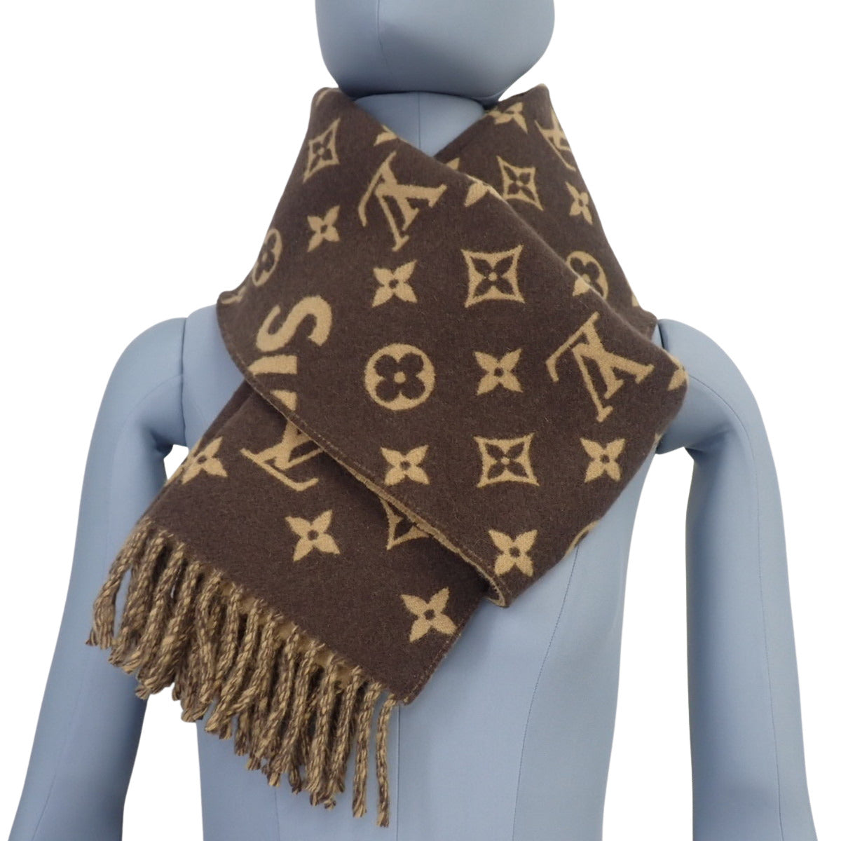 Monogram LV x Supreme collaboration wool and cashmere scarf MP1891