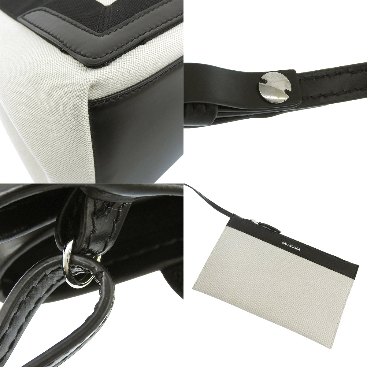 NAVY CABAS S ネイビーカバス コットンキャンバス Natural/Black 339933