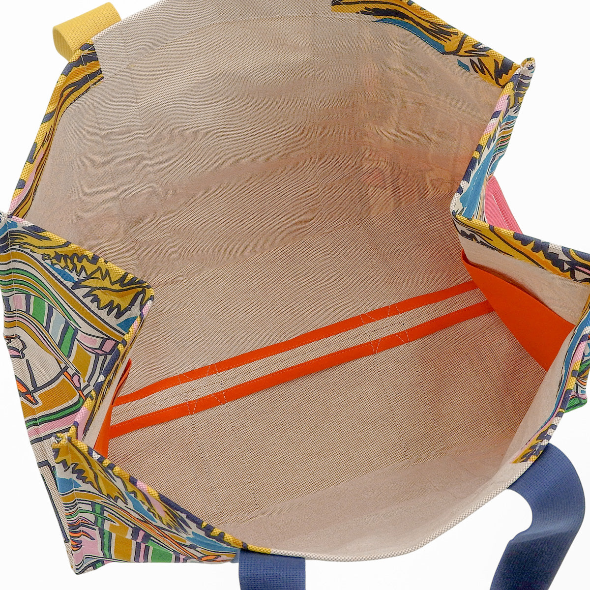 ビーチバッグ 砂漠の見える部屋 コットンキャンバス ウートルメール バブル・ガム ジョーヌ・ドール