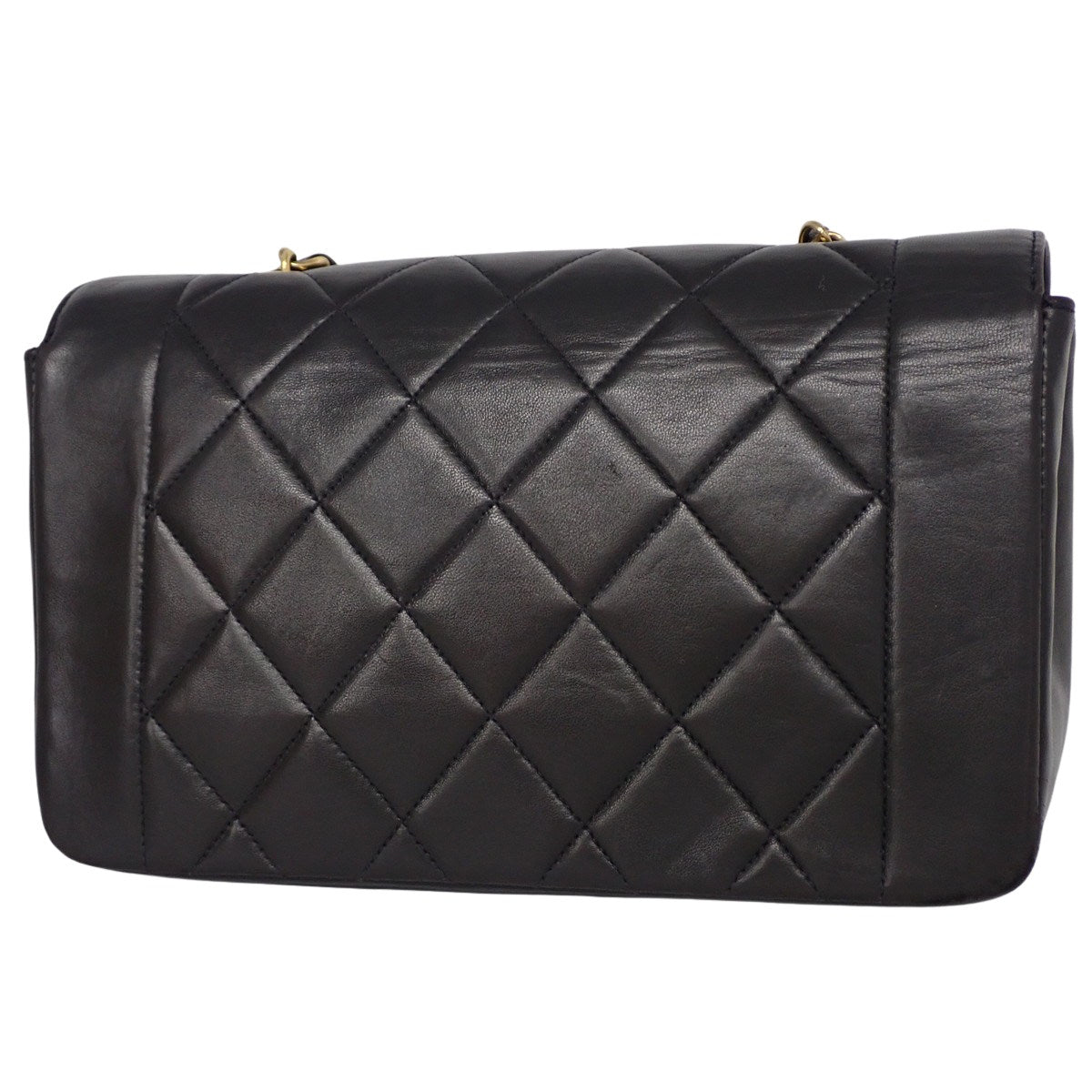 マトラッセ ダイアナ22 チェーンショルダーバッグ ラムスキン ブラック