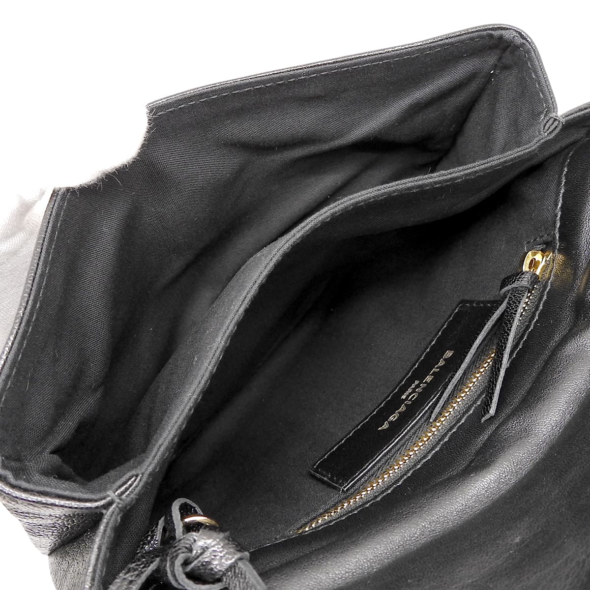 エンベロープ クラッチバッグ レザー ブラック