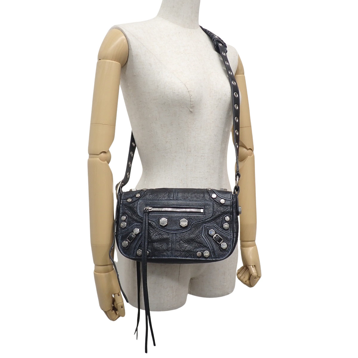 Luca Gold Flap Bag XS Lambskin Gray 719082