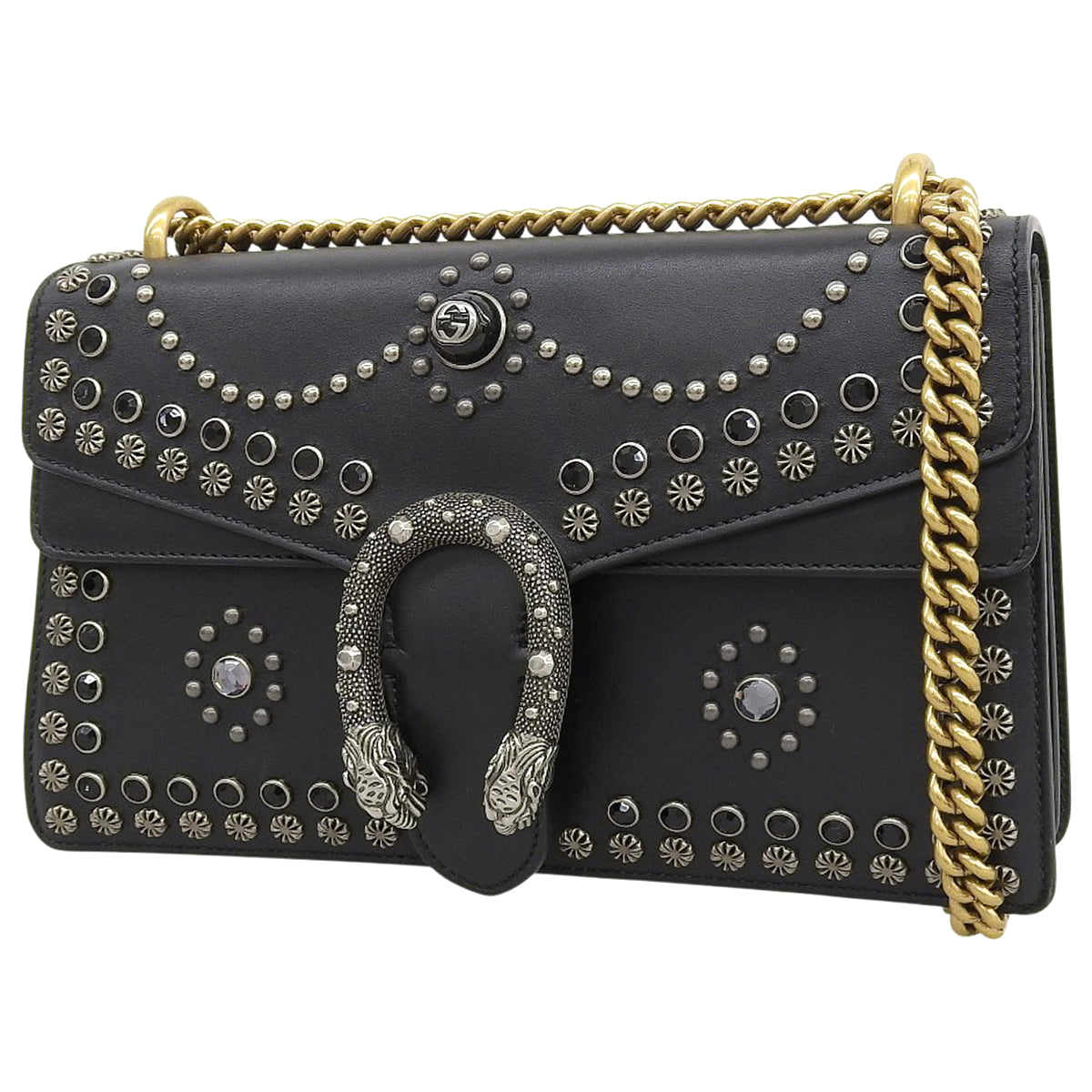 ディオニュソス スモールショルダーバッグ レザー ブラック 400249