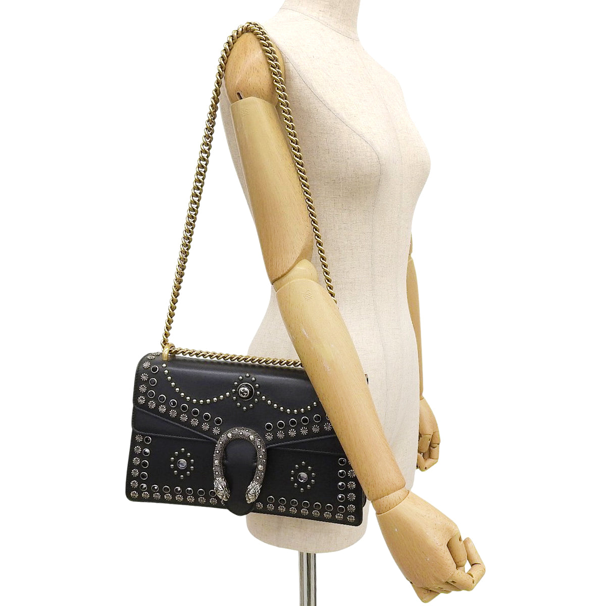 ディオニュソス スモールショルダーバッグ レザー ブラック 400249