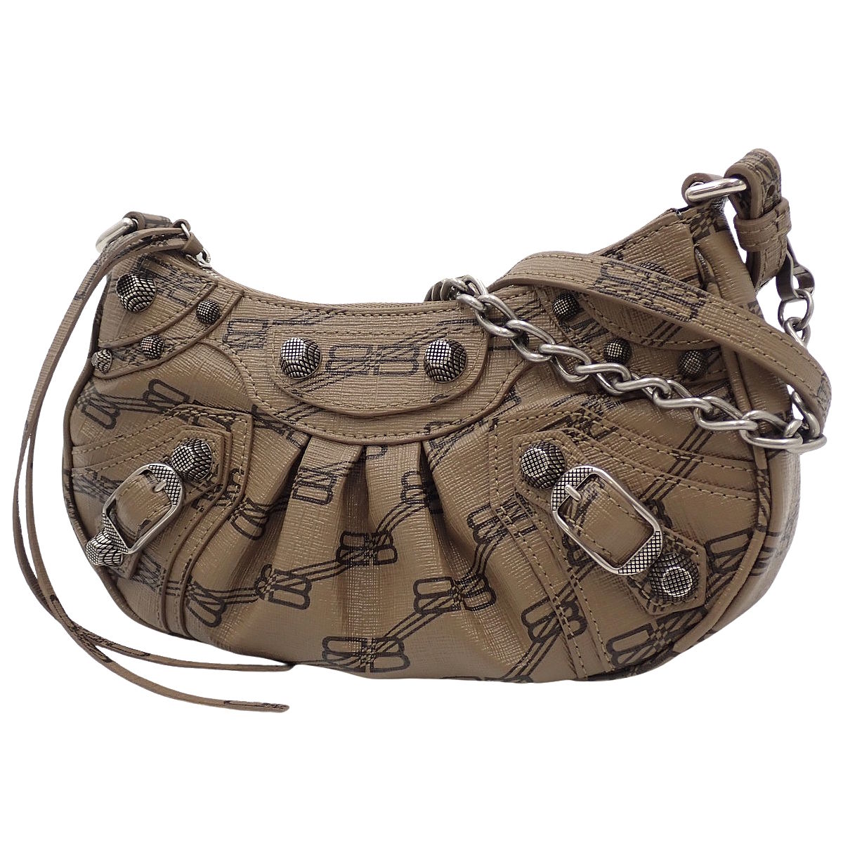 Le Cagole Mini Leather Brown 695814