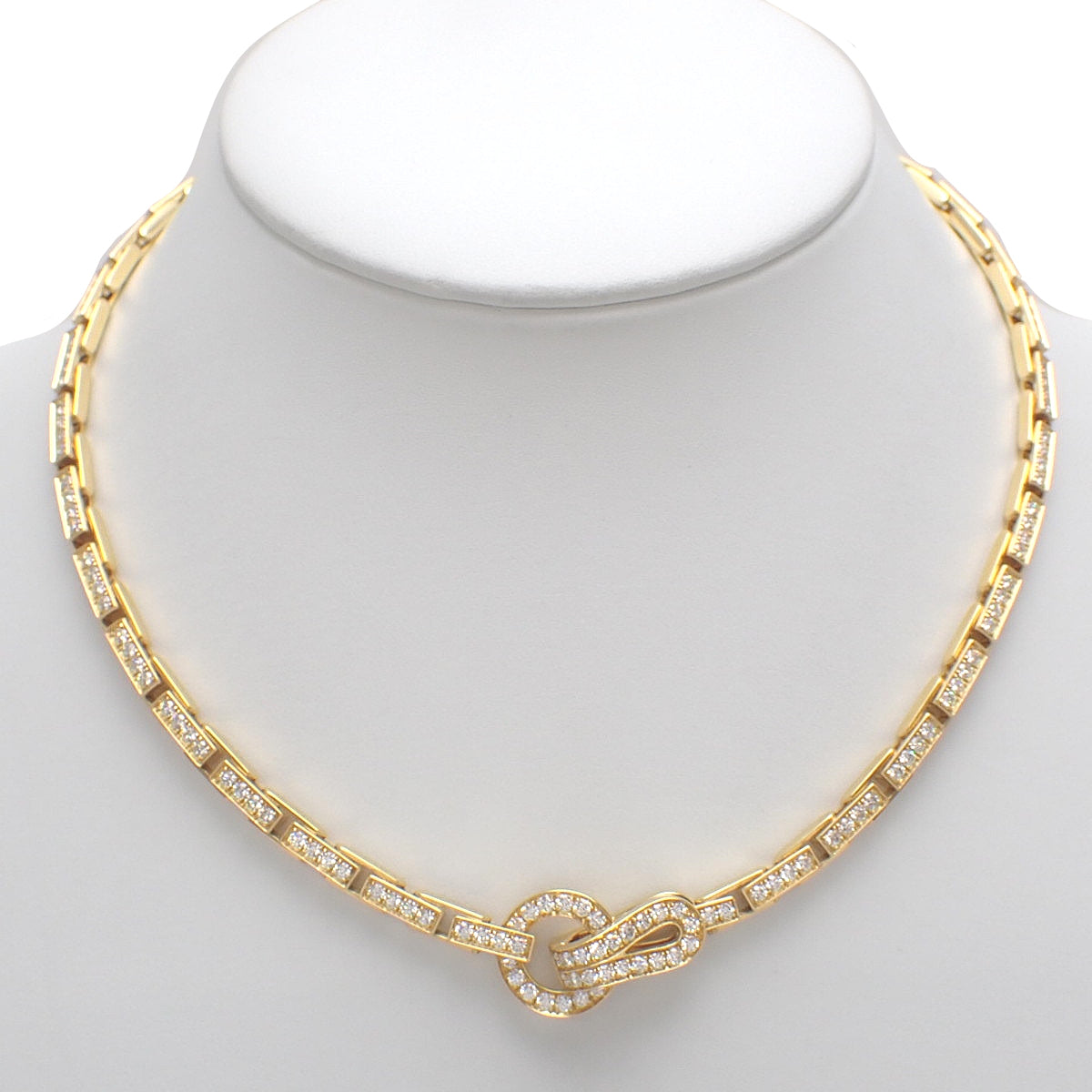 アグラフ ネックレス ダイヤモンド イエローゴールド K18YG 57.4g