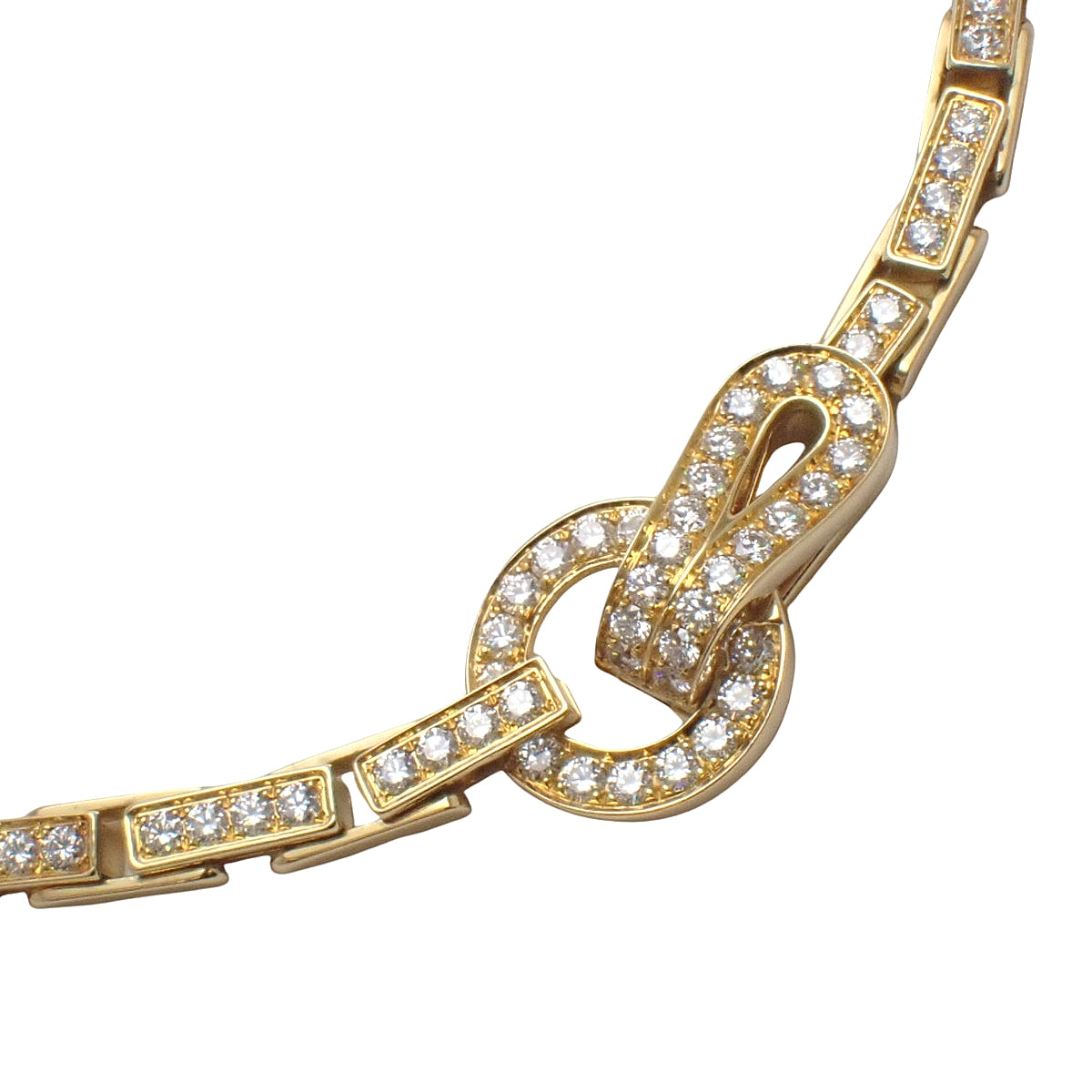 アグラフ ネックレス ダイヤモンド イエローゴールド K18YG 57.4g