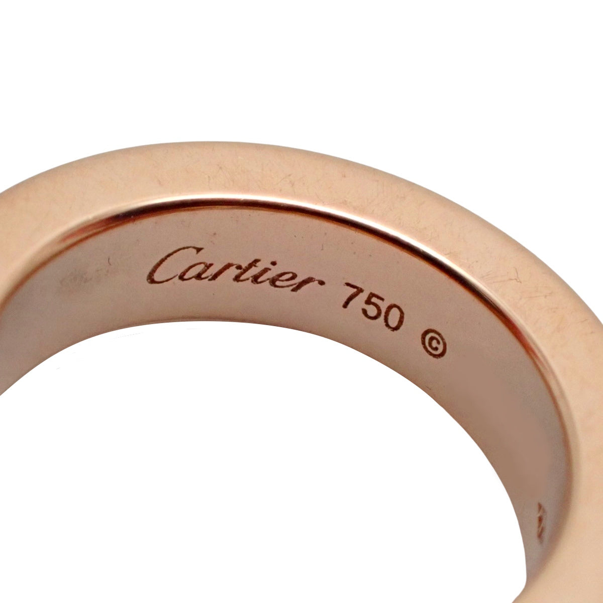 Love Necklace with 6 Diamonds K18PG/WG 8.6g Three Hoops