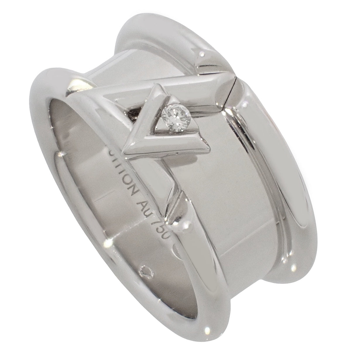 リング LV ヴォルト ワン ダイヤモンド ホワイトゴールド K18WG 54 11.1g