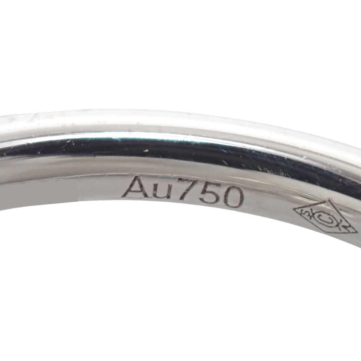 ジュスト アン クル フープ イヤリング スモールモデル ホワイトゴールド K18WG 5.4g