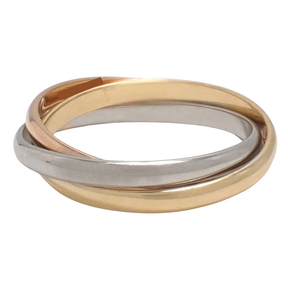 les must de Cartier トリニティ リング イエローゴールド K18 YG PG WG 3.1g