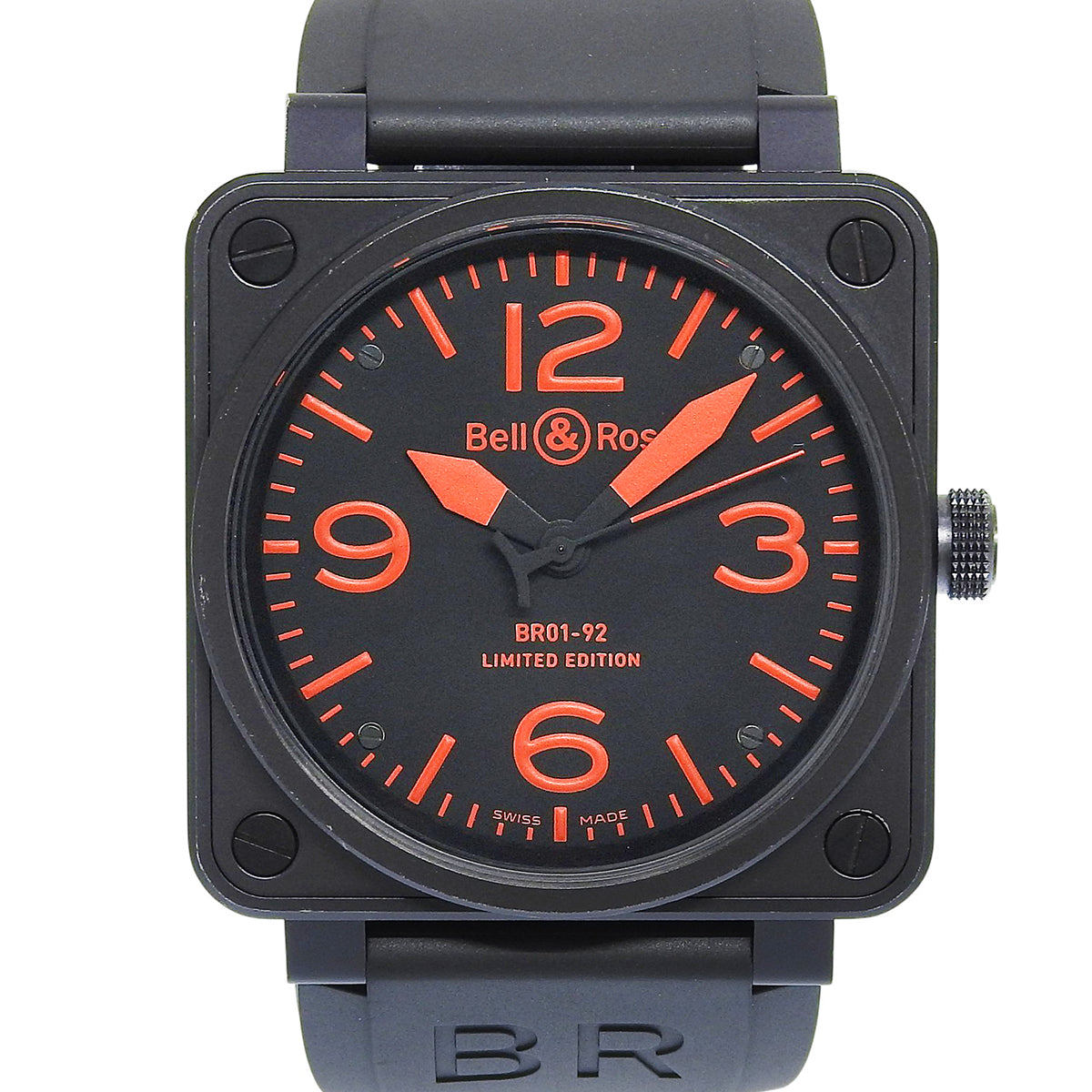 BR01-92 レッド 500本限定 BR01-92 SS/ラバー ブラック 自動巻き メンズ