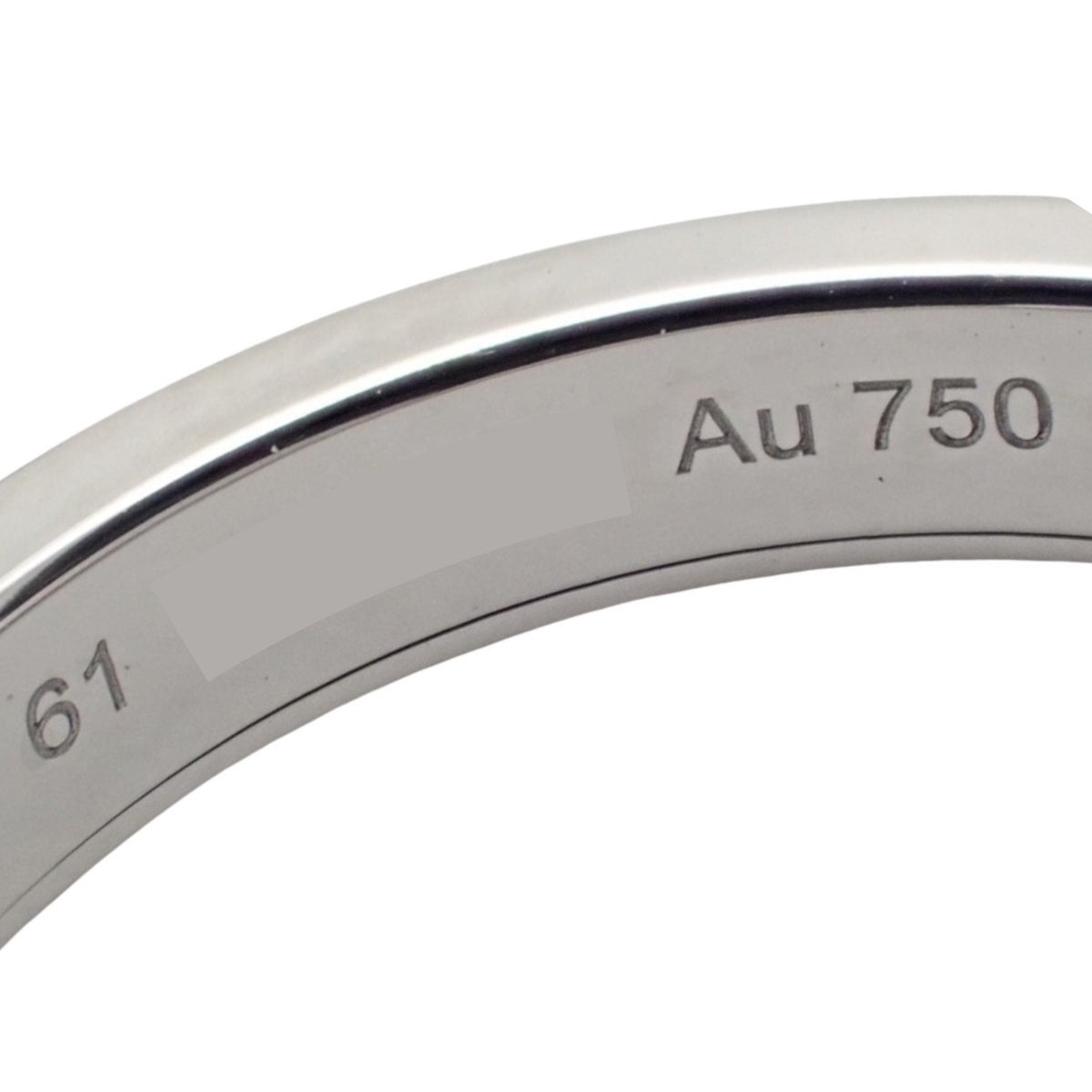 QUATRE BLACK EDITIONキャトル リング ハーフ ホワイトゴールド K18WG 61 5.3g