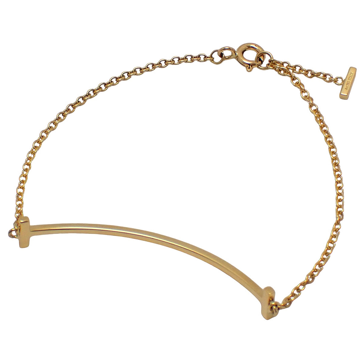 T Smile Bracelet Yellow Gold K18YG 2.5g